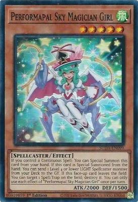 Performapal Sky Magician Girl - SUDA-EN099 - Super Rare 1st Edition Supreme Darkness 1st Edition Singles