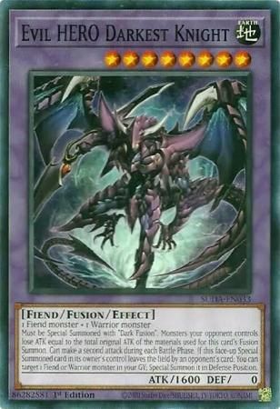 Evil HERO Darkest Knight - SUDA-EN033 - Common 1st Edition Supreme Darkness 1st Edition Singles