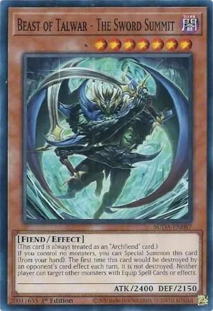 Beast of Talwar - The Sword Summit - SUDA-EN087 - Common 1st Edition Supreme Darkness 1st Edition Singles