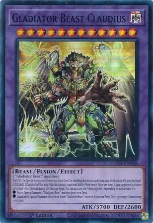 Gladiator Beast Claudius - SUDA-EN038 - Super Rare 1st Edition Supreme Darkness 1st Edition Singles