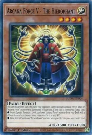 Arcana Force V - The Hierophant - SUDA-EN004 - Common 1st Edition Supreme Darkness 1st Edition Singles