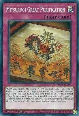 Mitsurugi Great Purification - SUDA-EN096 - Common 1st Edition Supreme Darkness 1st Edition Singles (espanol)