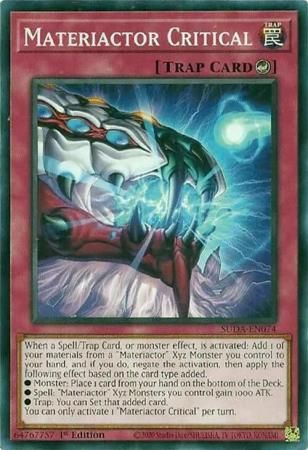Materiactor Critical - SUDA-EN074 - Common 1st Edition Supreme Darkness 1st Edition Singles (espanol)