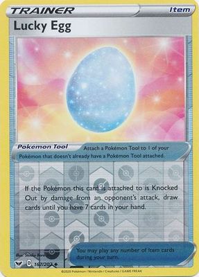 Lucky Egg - 167/202 - Uncommon Reverse Holo Sword &amp; Shield (Base Set) Reverse Holo Singles