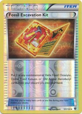 Fossil Excavation Kit - 101/124 - Uncommon Reverse Holo XY: Fates Collide Reverse Holo Singles
