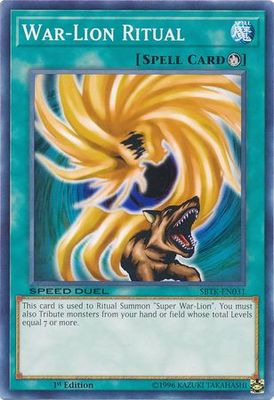 War-Lion Ritual - SBTK-EN031 - Common 1st Edition Speed Duel: Trials of the Kingdom Singles (espanol)