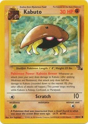 Kabuto - 50/62 - Common Unlimited Fossil Unlimited Singles