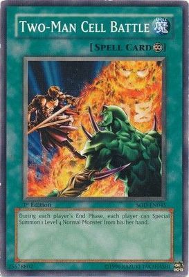 Two-Man Cell Battle - SOD-EN045 - Common 1st Edition Soul of the Duelist [SOD] 1st Edition Singles