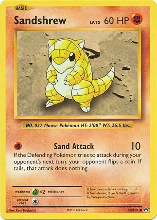 Sandshrew - 54/108 - Common XY: Evolutions Singles