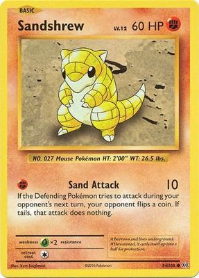 Sandshrew - 54/108 - Common XY: Evolutions Singles
