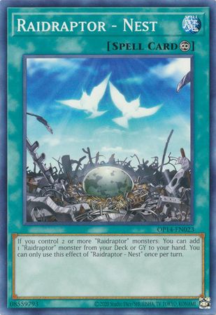 Raidraptor - Nest - OP14-EN023 - Common Unlimited OTS Tournament Pack 14 (OP14) (espanol)