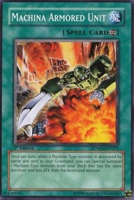 Machina Armored Unit - SDMM-EN021 - Common 1st Edition Structure Deck: Machina Mayhem 1st Edition Singles