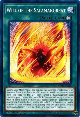 Will of the Salamangreat - SDSB-EN026 - Common 1st Edition Structure Deck: Soulburner Singles