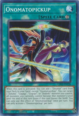 Onomatopickup - LDS3-EN128 - Common 1st Edition Legendary Duelists: Season 3 [LDS3] 1st Edition Singles