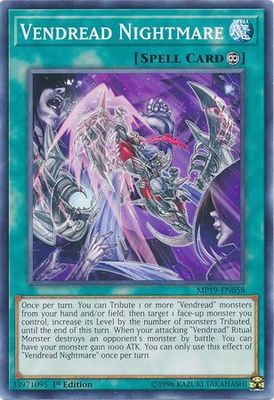 Vendread Nightmare - MP19-EN058 - Common 1st Edition Yu-Gi-Oh! 2019 Mega-Tins: Gold Sarcophagus Tin Mega Pack Singles