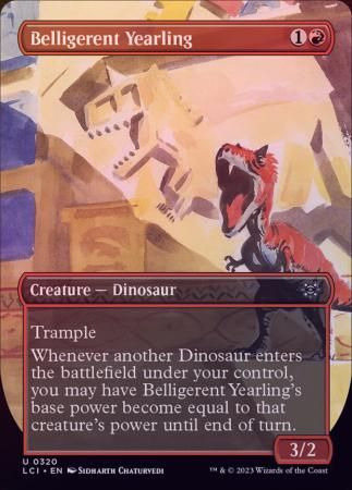Belligerent Yearling 0320 - Borderless Foil The Lost Caverns of Ixalan Collector Booster Foil Singles