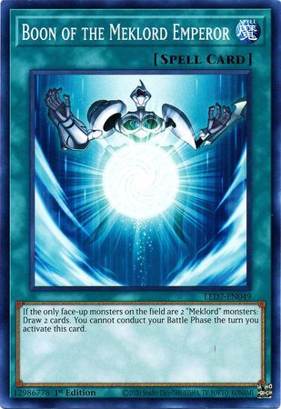 Boon of the Meklord Emperor - LED7-EN049 - Common 1st Edition Legendary Duelists: Rage of Ra 1st Edition Singles (espanol)
