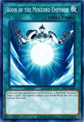 Boon of the Meklord Emperor - LED7-EN049 - Common 1st Edition Legendary Duelists: Rage of Ra 1st Edition Singles (espanol)