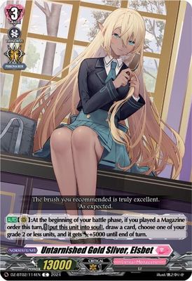 Untarnished Gold Sliver, Elsbet - DZ-BT02: Illusionless Strife (DZ-BT02) DZ-BT02: Illusionless Strife