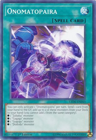 Onomatopaira - LED6-EN043 - Common 1st Edition Legendary Duelists: Magical Hero 1st Edition Singles