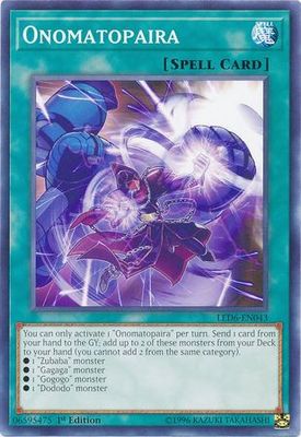 Onomatopaira - LED6-EN043 - Common 1st Edition Legendary Duelists: Magical Hero 1st Edition Singles