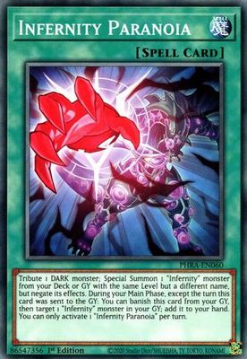 Infernity Paranoia - PHRA-EN060 - Common 1st Edition Phantom Rage 1st Edition Singles [PHRA] (espanol)