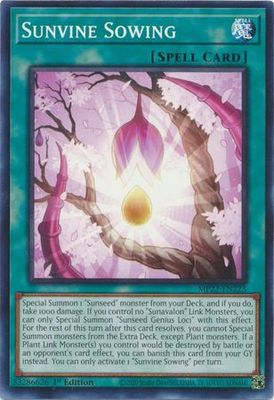 Sunvine Sowing - MP22-EN223 - Common 1st Edition 2022 Mega-Tin: Pharaoh&#39;s Gods 1st Edition Singles