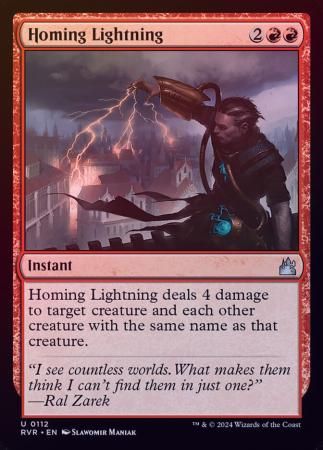 Homing Lightning 0112 - Foil Ravnica Remastered Foil Singles