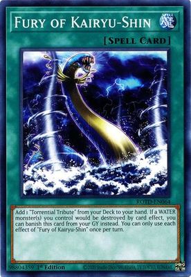 Fury of Kairyu-Shin - ROTD-EN064 - Common 1st Edition Rise of the Duelist [ROTD] 1st Edition Singles (espanol)
