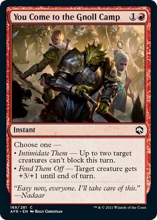 You Come to the Gnoll Camp 168/281 - Adventures in the Forgotten Realms Singles (espanol)