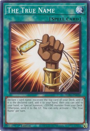 The True Name - EGS1-EN030 - Common 1st Edition Egyptian God Deck: Silfer the Sky Dragon 1st Edition Singles (espanol)