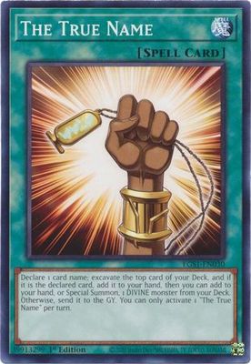 The True Name - EGS1-EN030 - Common 1st Edition Egyptian God Deck: Silfer the Sky Dragon 1st Edition Singles (espanol)