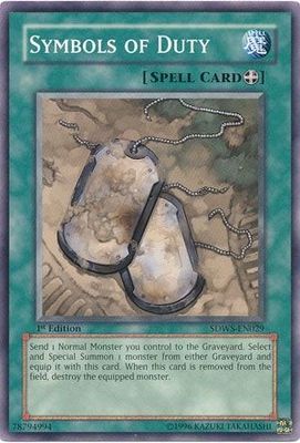 Symbols of Duty - SDWS-EN029 - Common 1st Edition Structure Deck: Warriors&#39; Strike 1st Edition Singles