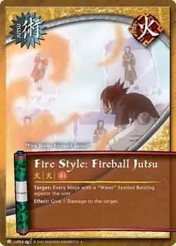 Fire Style: Fireball Jutsu - J-US054 - Uncommon Naruto: Battle of Destiny