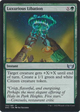 Luxurious Libation 152/281 Streets of New Capenna Singles (Español)