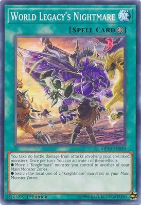 World Legacy&#39;s Nightmare - MP19-EN039 - Common 1st Edition Yu-Gi-Oh! 2019 Mega-Tins: Gold Sarcophagus Tin Mega Pack Singles (espanol)