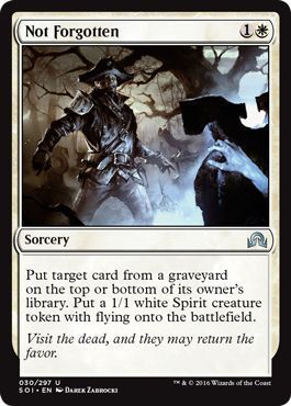 Not Forgotten 030/297 Shadows over Innistrad Singles (Español)