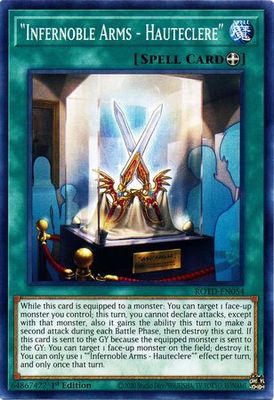 Infernoble Arms - Hauteclere - ROTD-EN054 - Common 1st Edition Rise of the Duelist [ROTD] 1st Edition Singles (espanol)