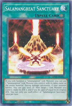 Salamangreat Sanctuary - MP19-EN194 - Common 1st Edition Yu-Gi-Oh! 2019 Mega-Tins: Gold Sarcophagus Tin Mega Pack Singles