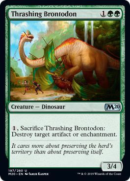 Thrashing Brontodon 197/280 - Magic 2020 (M20) Singles (Español)