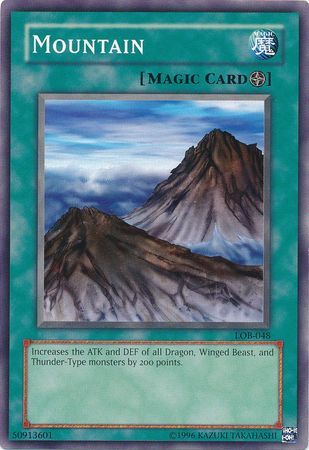 Mountain (Spell) - LOB-048 - Common Unlimited Legend Of Blue Eyes White Dragon [LOB] Unlimited Singles