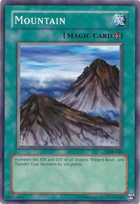 Mountain (Spell) - LOB-048 - Common Unlimited Legend Of Blue Eyes White Dragon [LOB] Unlimited Singles