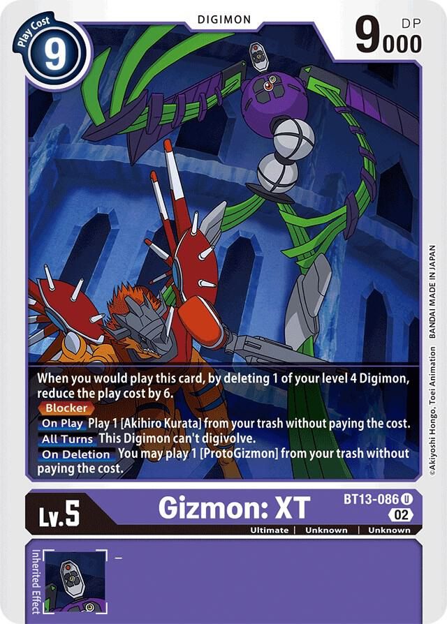 Gizmon: XT - Versus Royal Knights (BT13) Versus Royal Knights