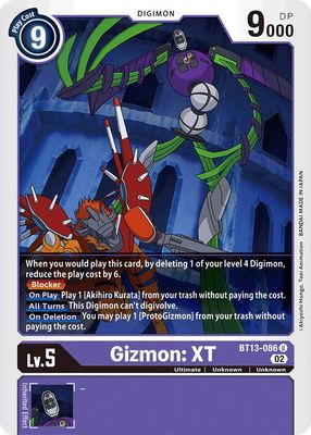 Gizmon: XT - Versus Royal Knights (BT13) Versus Royal Knights