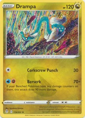 Drampa - 119/203 - Rare Sword &amp; Shield: Evolving Skies Singles