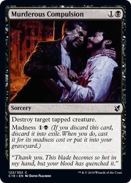 Murderous Compulsion 122/302 - Commander 2019 Singles