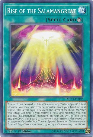 Rise of the Salamangreat - MP19-EN195 - Common 1st Edition Yu-Gi-Oh! 2019 Mega-Tins: Gold Sarcophagus Tin Mega Pack Singles