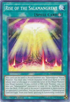 Rise of the Salamangreat - MP19-EN195 - Common 1st Edition Yu-Gi-Oh! 2019 Mega-Tins: Gold Sarcophagus Tin Mega Pack Singles