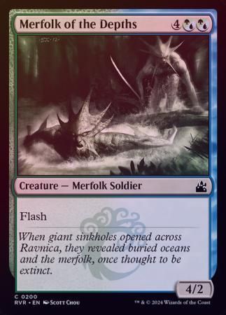 Merfolk of the Depths 0200 - Foil Ravnica Remastered Foil Singles