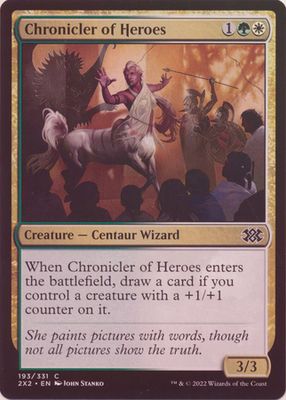 Chronicler of Heroes 193/331 - Foil Double Masters 2022 Foil Singles